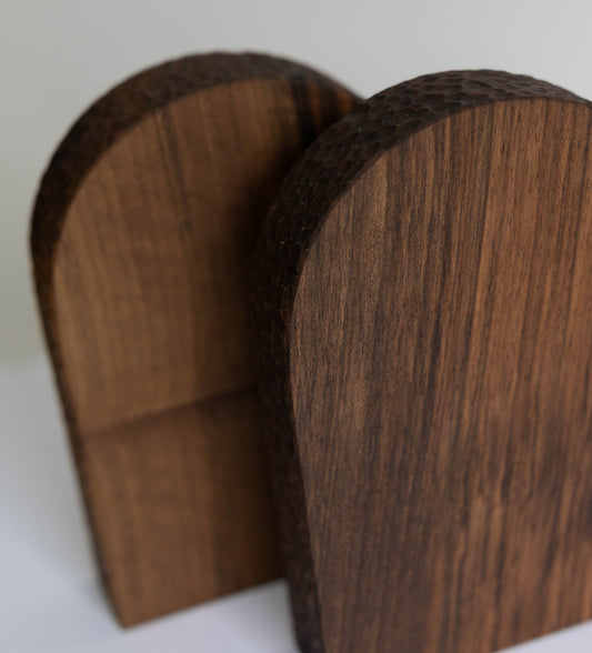 Serre-livres demi-rond texturés (lot de 2)